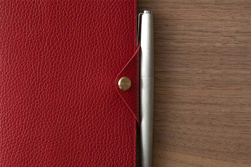 B6スリム マンスリーブロック手帳+無罫ノート+革カバー 3点セット