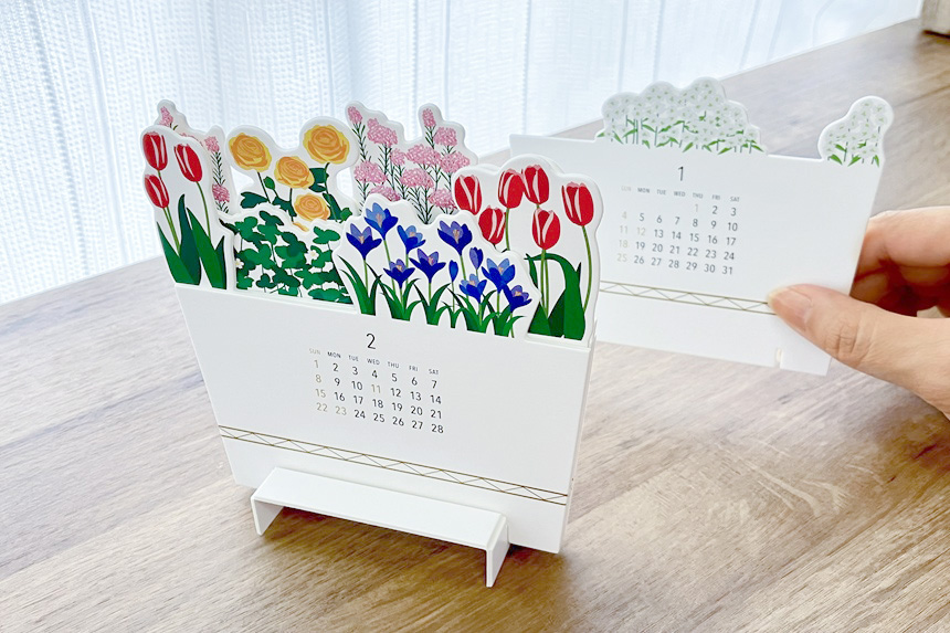 good morning 卓上カレンダー 2026年版 Bloom