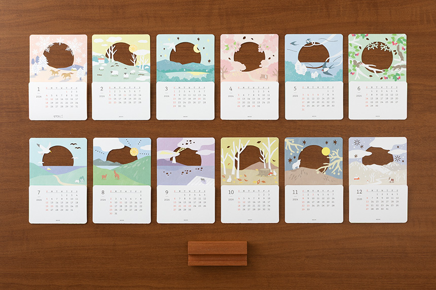 MIDORI 季節をのぞくカレンダー 2026年版