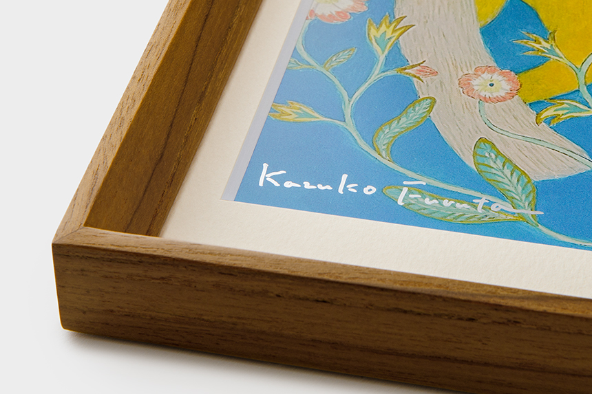 Kazuko Furuta 「ライオンと森」 A4 アートポスター CWプリント 〔アート タッチ〕