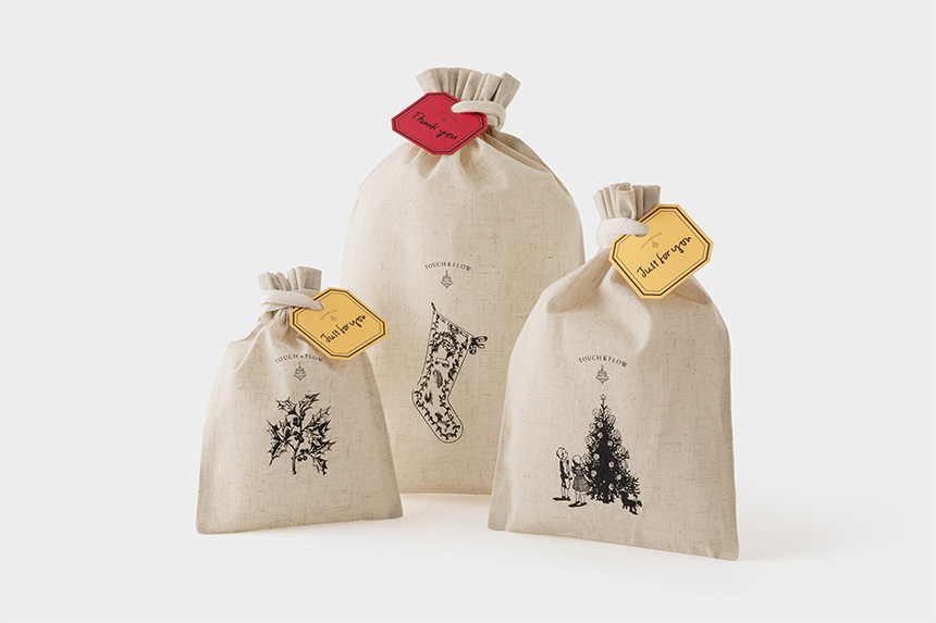 【クリスマス限定】巾着型ギフトバッグ　クリスマス柄【ギフトバッグのみ購入不可】