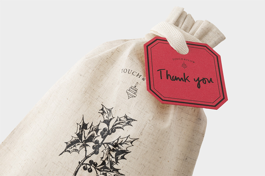 クリスマス限定】巾着型ギフトバッグ クリスマス柄【ギフトバッグのみ