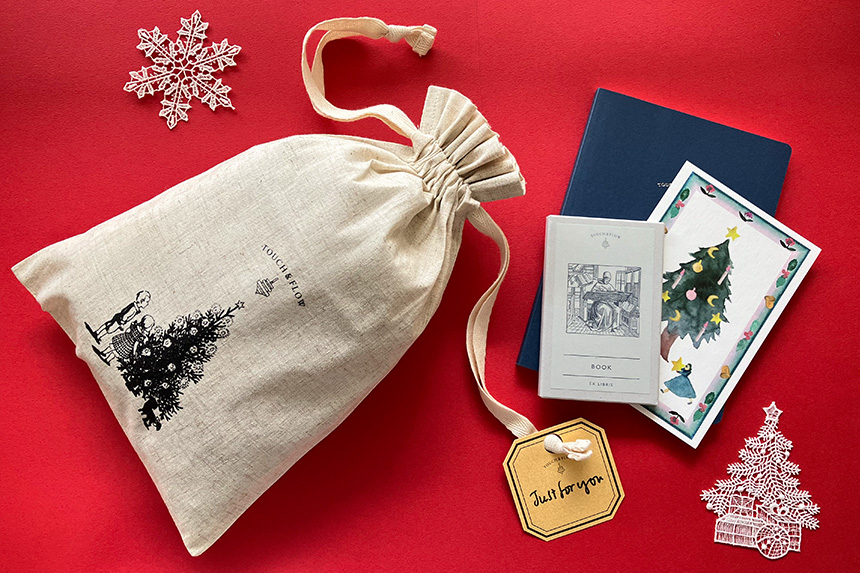 【クリスマス限定】巾着型ギフトバッグ　クリスマス柄【ギフトバッグのみ購入不可】