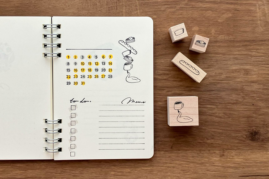 〔スタンプリングノート〕B7 ノート スタンプ帳