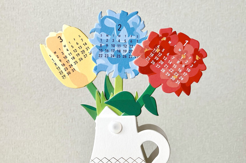 good morning 卓上カレンダー 2026年版 Flowers｜タッチアンドフロー