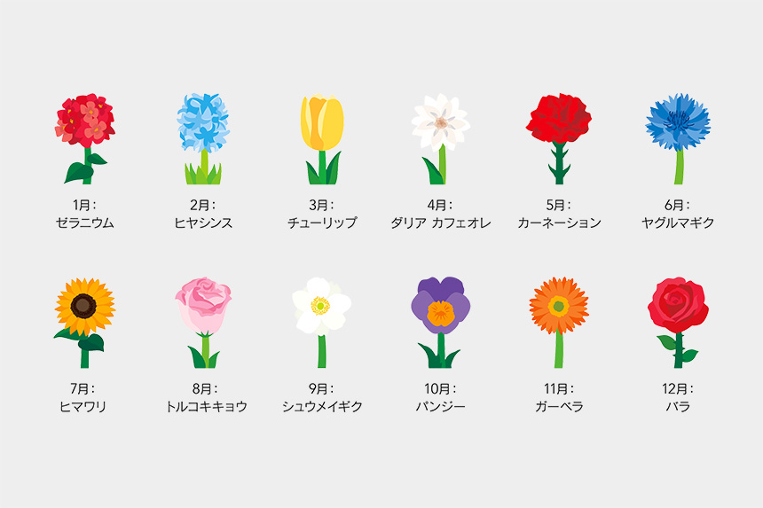 good morning　卓上カレンダー　2026年版　Flowers