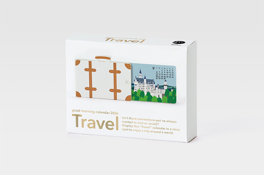 good morning　卓上カレンダー　2026年版　Travel