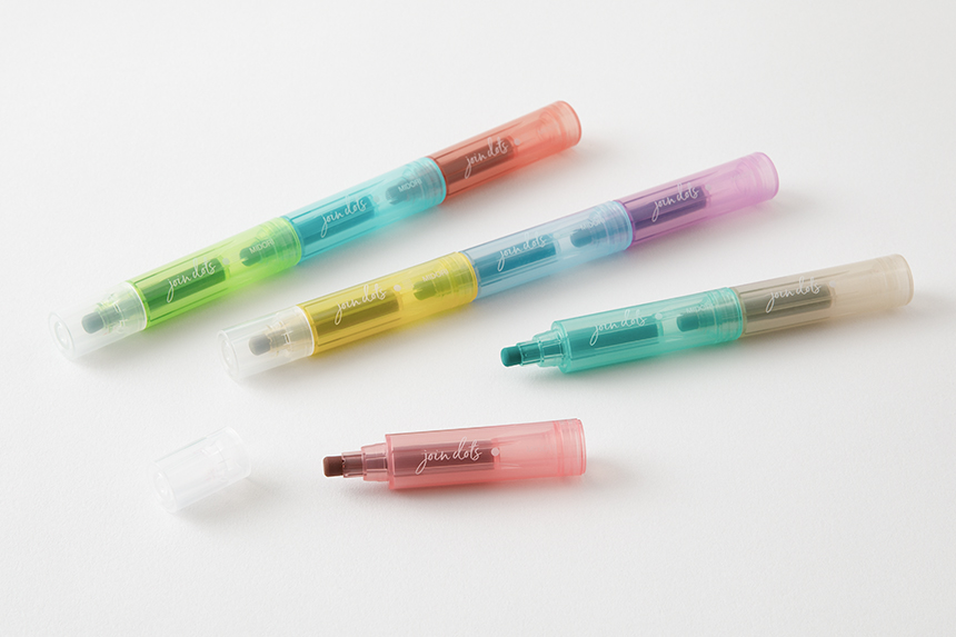 MIDORI　連結ペン　ジョインドッツ（ドットペン）　グレイッシュトーン
