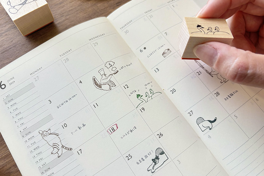 ツキネコ　アートニックS　スタンプ台　クラシックカラー