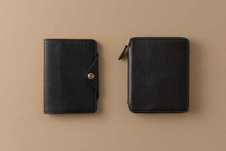 〔ミニスケッチ ジッパー〕B7 ノート＆手帳用革カバー