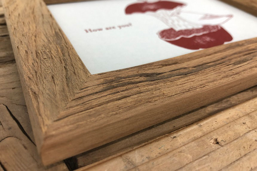 チークフレーム フェンス材 ポストカードサイズ